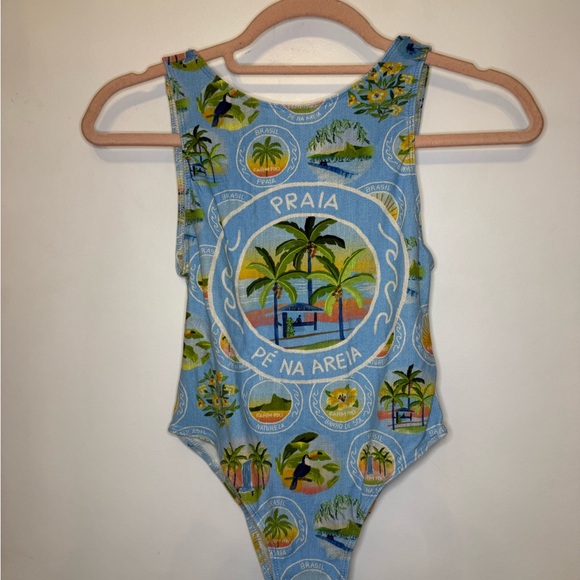 FARM Rio Blue Tropical One-Piece Swimsuit - Picture 2 of 3